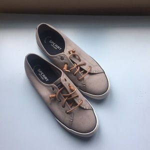 Grey Sperry-Topsiders